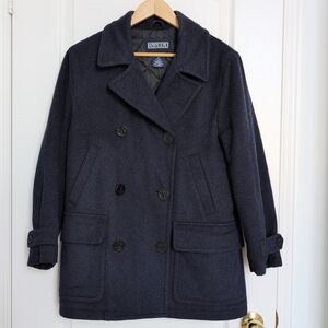Lands' End Women's Navy Blue Peacoat Small